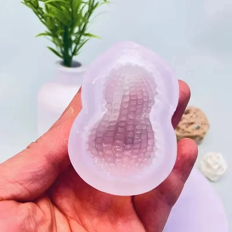 Resin Crafts Diy - 3個入り 2026年 最高品質 新型模擬ピーナッツシリコンモールド、DIY手作りキャンドル石鹸石膏樹脂型クラフト