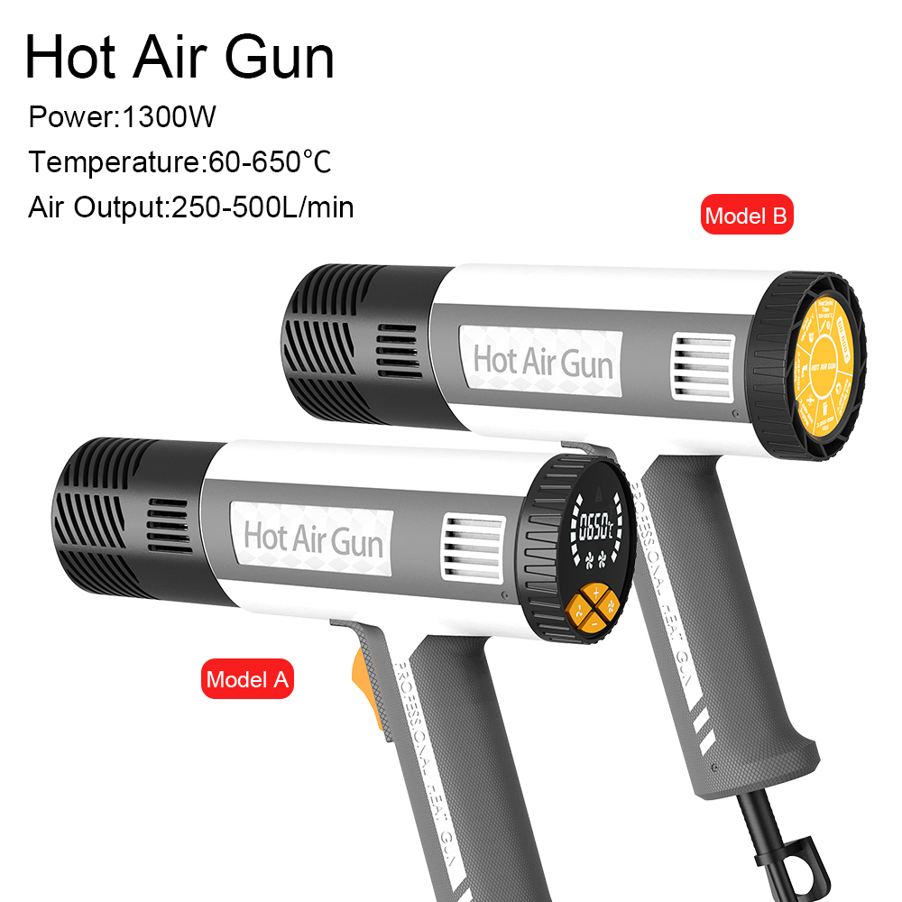 Heat Gun Small - LF502 スマート N デジタルディスプレイヒートガン 1300W 高風力定温プロフェッショナルグレードプラスチックおよび金属加工ツール