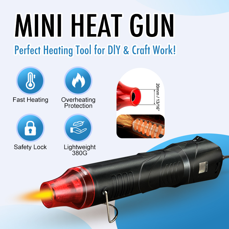Heat Gun Small - 220V ホットエアガンはんだ付け温度ブロワーガン DIY 工芸品電力ホットドライヤーミニヒートガン収縮チューブカーラップ