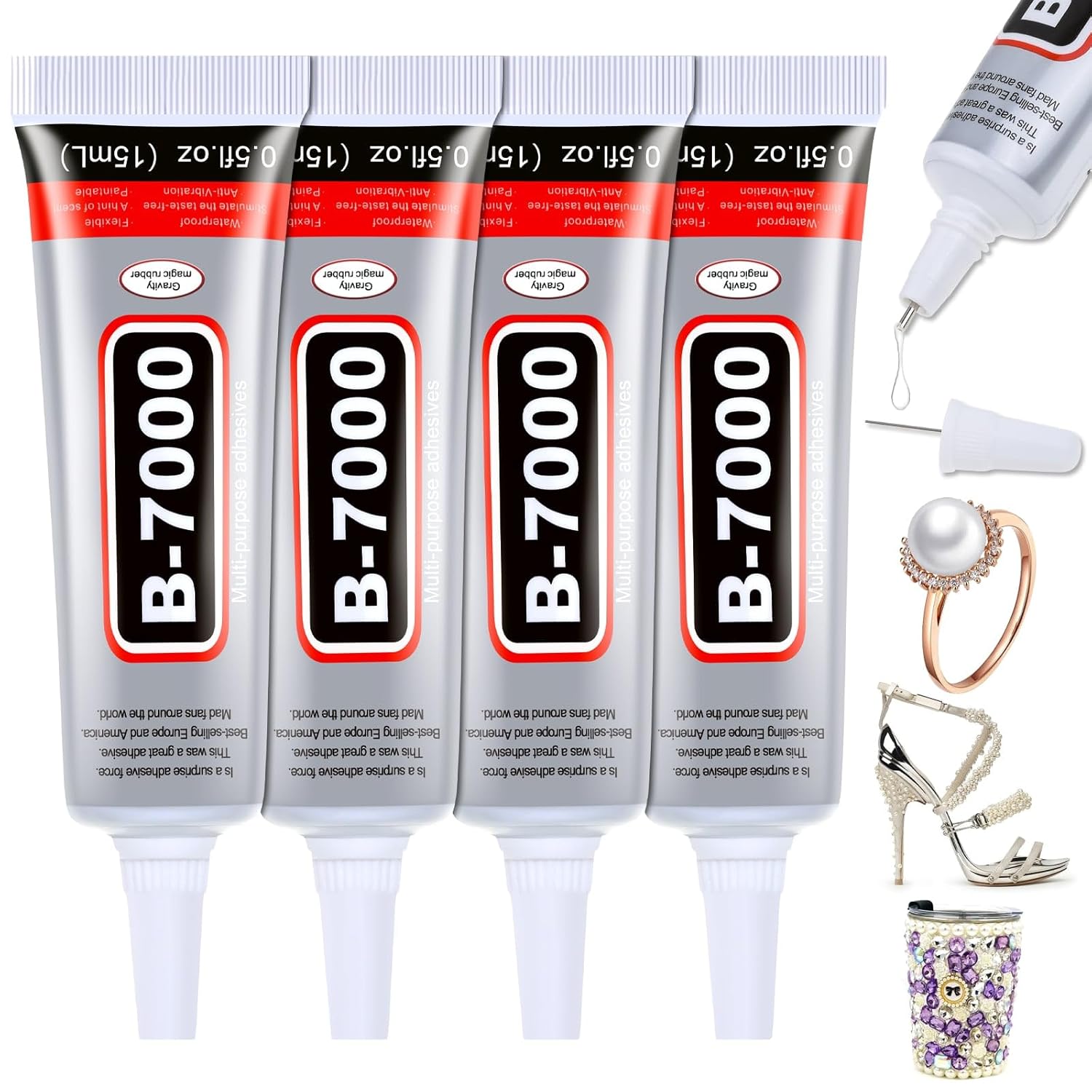 Crafting Resin - 1-10 個 B-7000 スーパー接着剤 Loolifl 安全材料エポキシ樹脂修理携帯電話タッチスクリーンジュエリークラフト液体接着剤