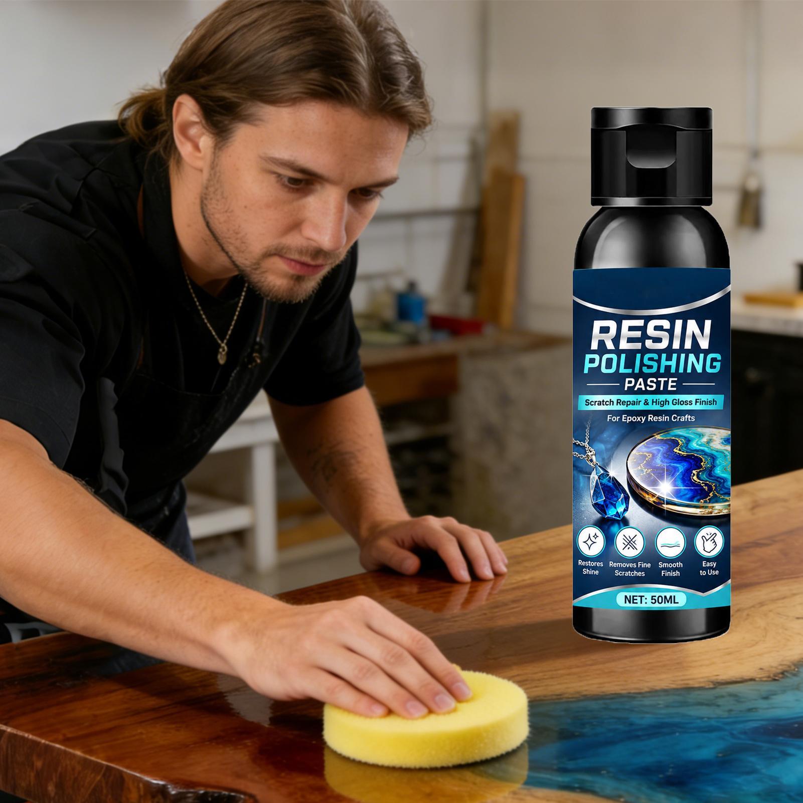 Resin Craft Workshop - 50 ミリリットル樹脂研磨サンディングペースト穏やかな長期持続研磨剤 DIY 樹脂工芸品ガラス時計ホームワークショップ屋内用