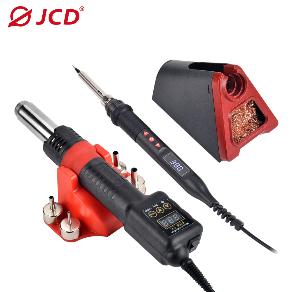 Heat Gun Small - Jcd-マイクロ熱はんだ付けガン,750W,220V,110V LCDデジタルヘアドライヤー,熱風はんだ付けツール,8208