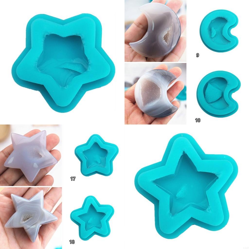 Geode Mold Silicone - 宝石用シリコンモールド水晶岩クラスターモールドクリスタルエポキシ樹脂モールド
