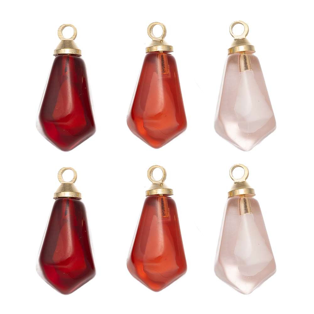 Resin Craft Supplies - 10 ピース/ロットフルーツザクロ種子ペンダント DIY イヤリングネックレスブレスレットチャームジュエリーメイキング用品工芸品アクセサリー