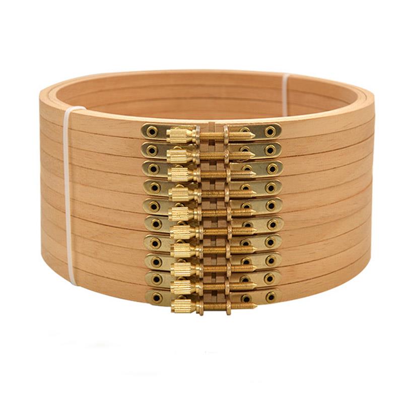 Wood Ring Blank - 1個入り 高品質ブナ材刺繍枠 木製刺繍サークルリングホルダー 刺繍クロスステッチ用 家庭用裁縫道具