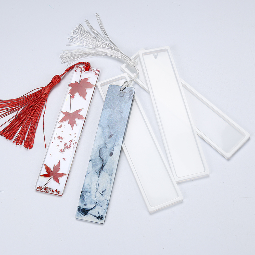 Resin Craft Projects - 長方形シリコーンブックマーク樹脂モールド DIY ブックマークモールド作成エポキシ樹脂ジュエリー DIY クラフトシリコーン透明モールド
