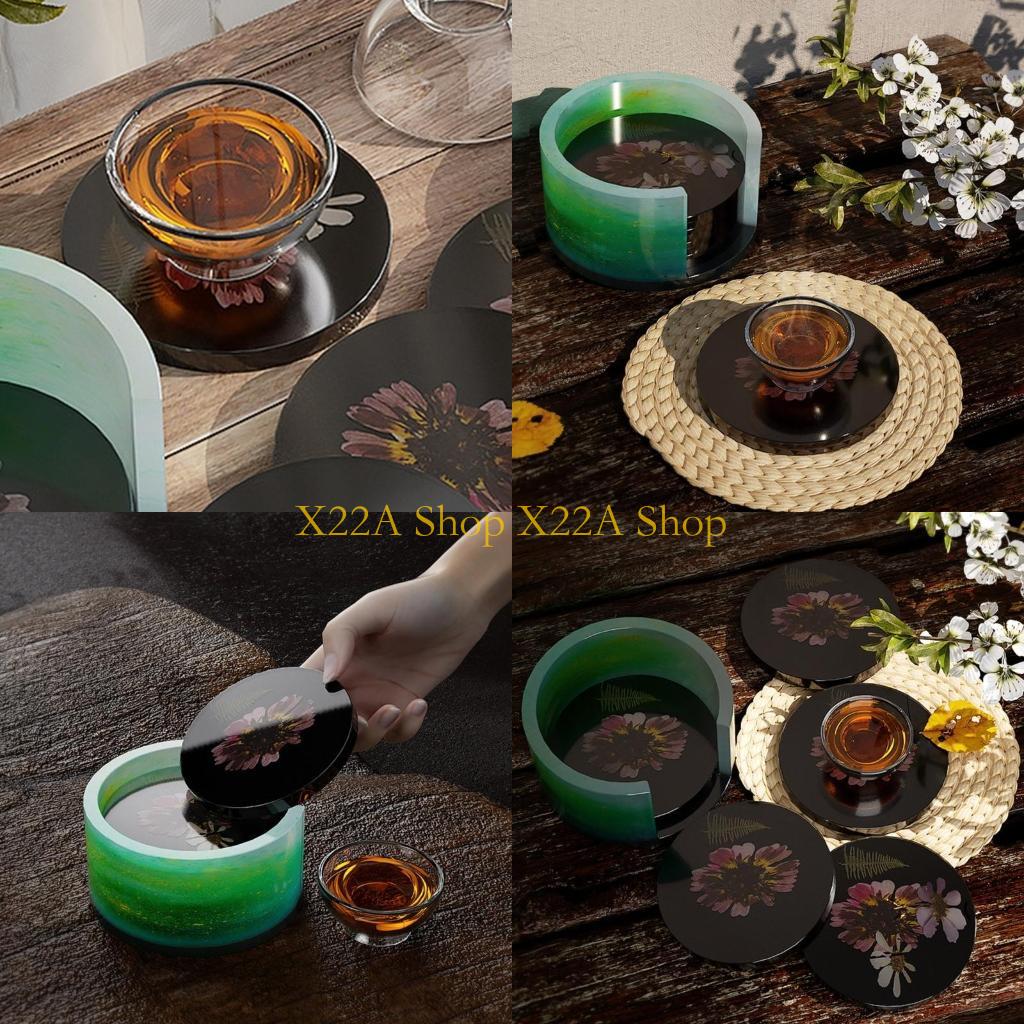 Geode Mold Silicone - ユニークなラウンドジオードコースターエポキシ樹脂用シリコンモールドコースターホルダー付き樹脂モールドコースター樹脂鋳造用エポキシモールド