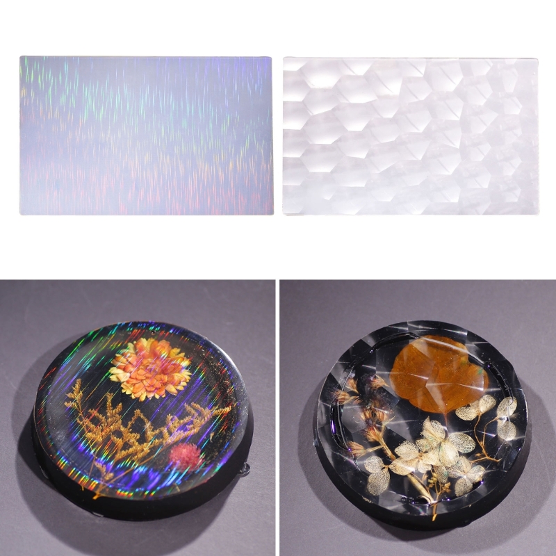 Resin Ocean Wave Mold - ホログラフィックシリコンインレイレインボー-ウィンドウフィルム、装飾ホール、エポキシ樹脂キャスティング用インサート