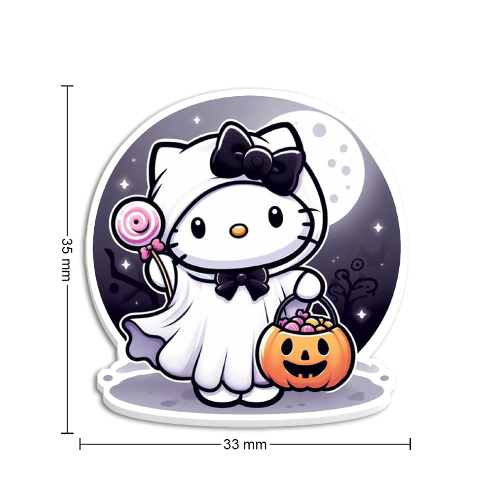 Resin Craft Material - 10個/ロット サンリオ ハロウィン ハローキティ レジン製 平面透明グリッターアクリル