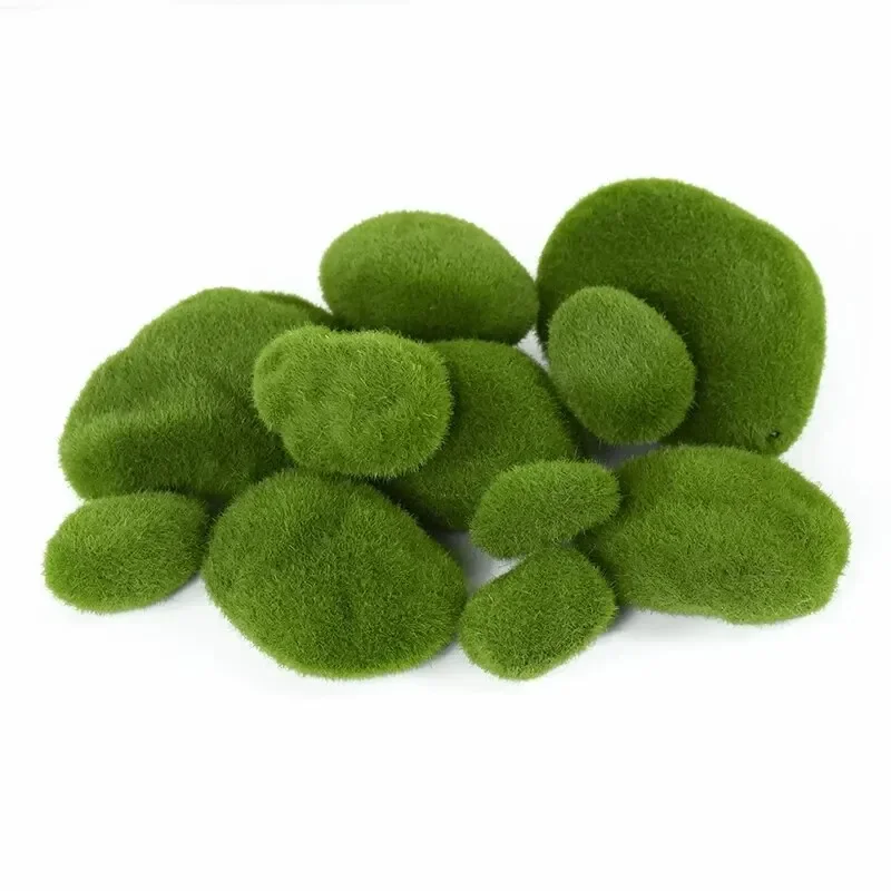 10 個シミュレーションモスストーン人工モス岩ボール偽緑植物 - Terrarium Moss Art のレビューと価格