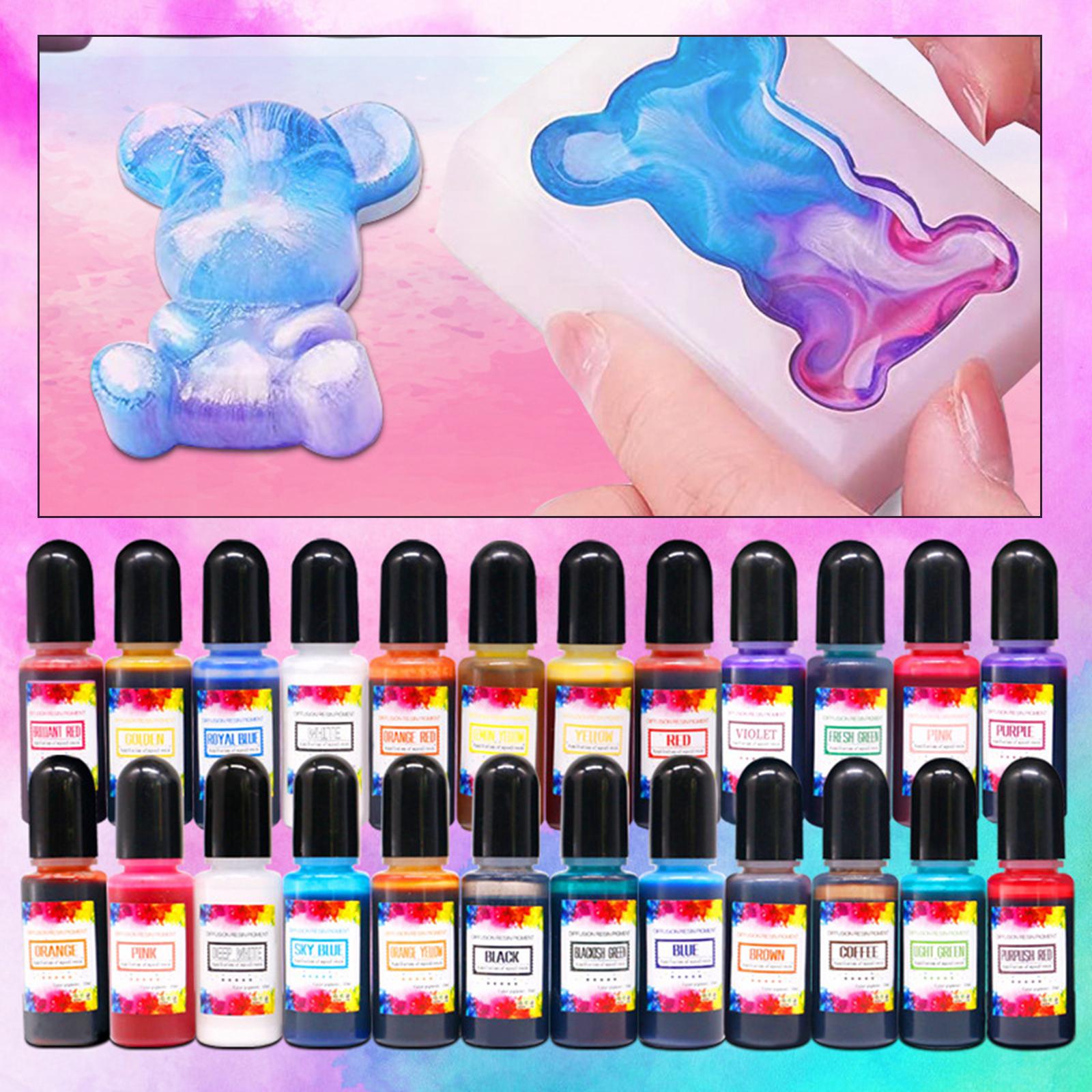 24個入りアルコールインク エポキシ樹脂顔料 液体染料 濃縮 - Resin Dye Alcohol のレビューと価格
