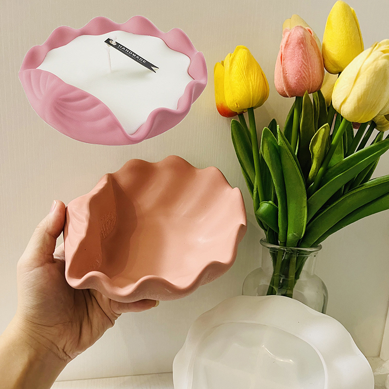大型シェル収納トレイ、DIY家の装飾、コンクリートカップ、シ - Silicone Mold Tray のレビューと価格