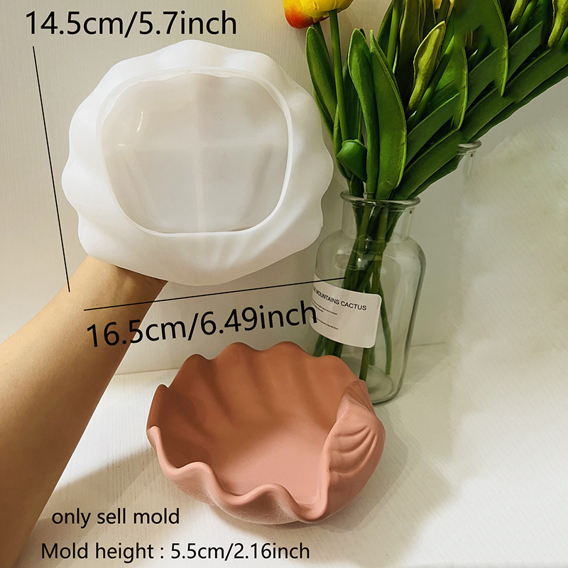 大型シェル収納トレイ、DIY家の装飾、コンクリートカップ、シ - Silicone Mold Tray のレビューと価格