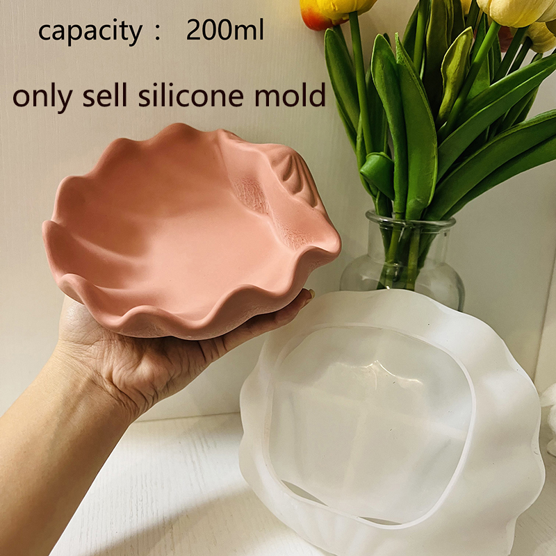 大型シェル収納トレイ、DIY家の装飾、コンクリートカップ、シ - Silicone Mold Tray のレビューと価格