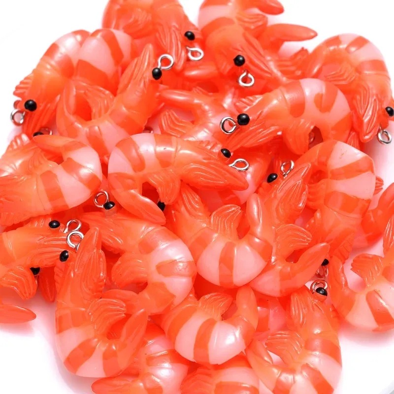 10 個アクリル樹脂漫画シーフードチャーム 3D 模擬ロブス - Resin Craft Projects のレビューと価格