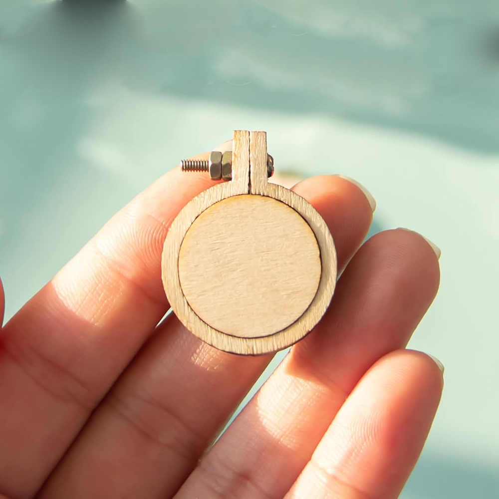 10 ピース/セット木製ミニ刺繍フープリングクロスステッチフ - Wood Ring Blank のレビューと価格