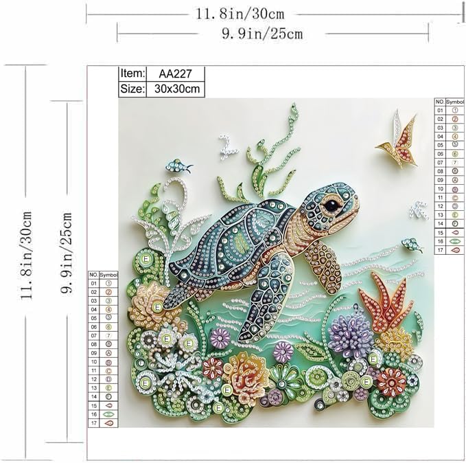 海亀動物ダイヤモンドペインティングキット 大人初心者向けDI - Resin Craft For Beginners のレビューと価格