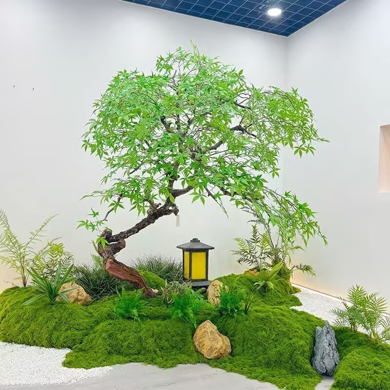 風景のレイアウト、偽の芝生、芝のシミュレーション、緑のカプト - Terrarium Moss Art のレビューと価格