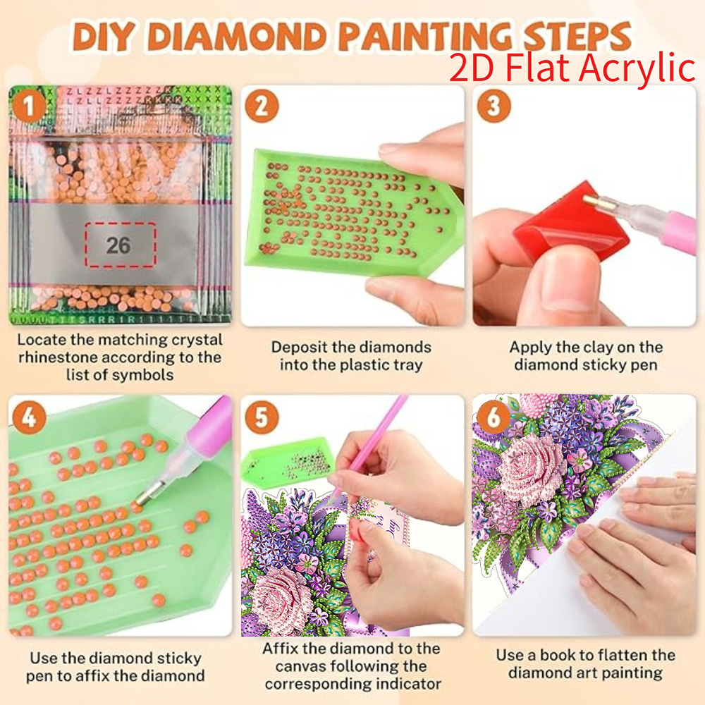 2Dフラットアクリル、5D DIYダイヤモンドペインティング - Resin Craft For Beginners のレビューと価格