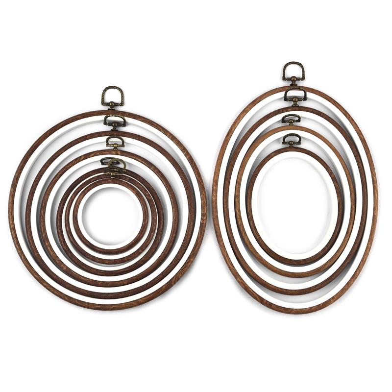 縫製道具 丸型楕円形木製刺繍枠セット カラフルプラスチック刺 - Wood Ring Blank のレビューと価格