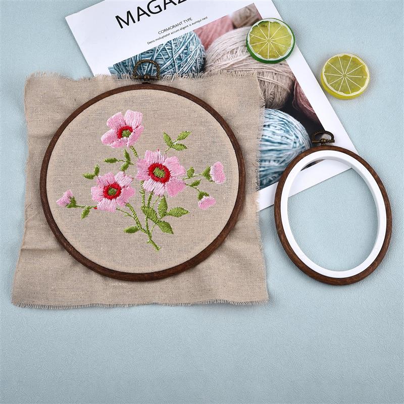 縫製道具 丸型楕円形木製刺繍枠セット カラフルプラスチック刺 - Wood Ring Blank のレビューと価格