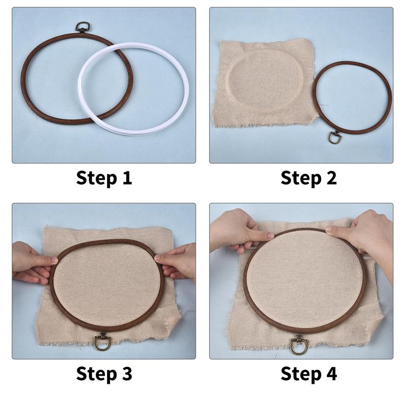 縫製道具 丸型楕円形木製刺繍枠セット カラフルプラスチック刺 - Wood Ring Blank のレビューと価格