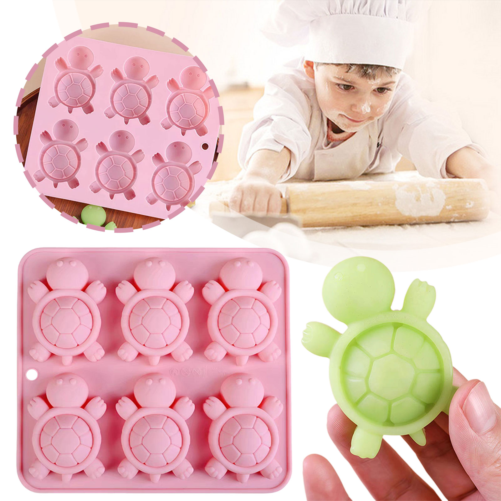 カメのアイストレイ3Dカメのウミガメのシリコン型DIYアイス - Silicone Mold Tray のレビューと価格