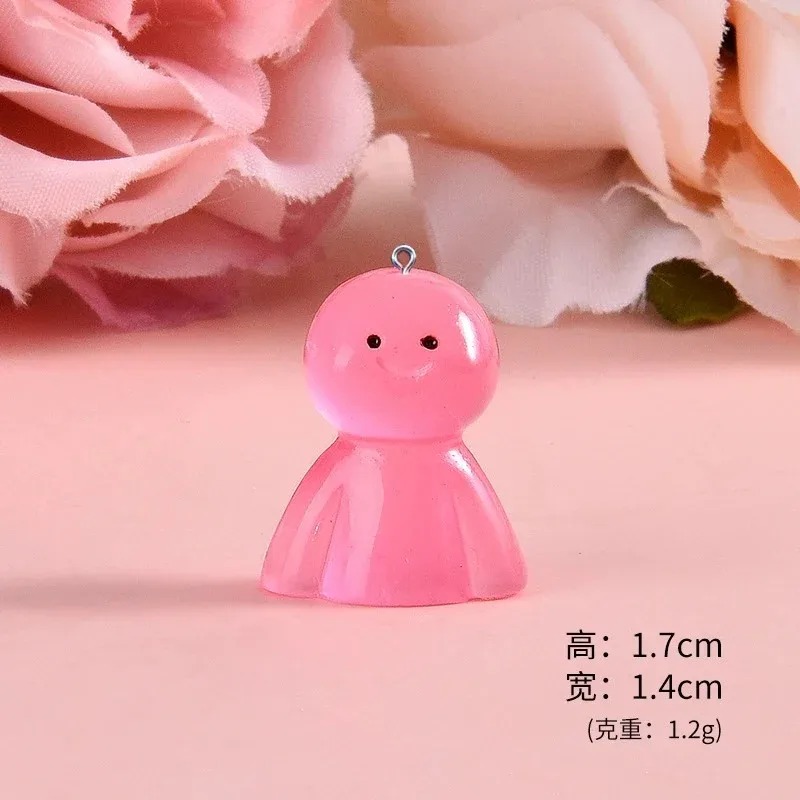 10 個暗闇で光る漫画人形樹脂チャーム発光ペンダント DIY - Resin Craft Material のレビューと価格