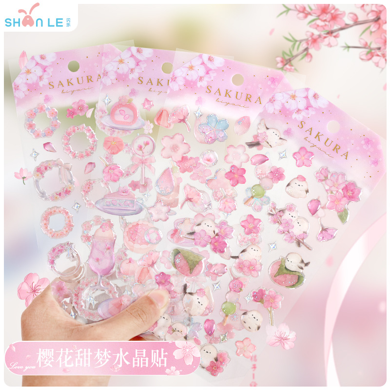 和風桜クリスタル 3D ステッカーピンクかわいいデカール女の - Resin Craft Material のレビューと価格