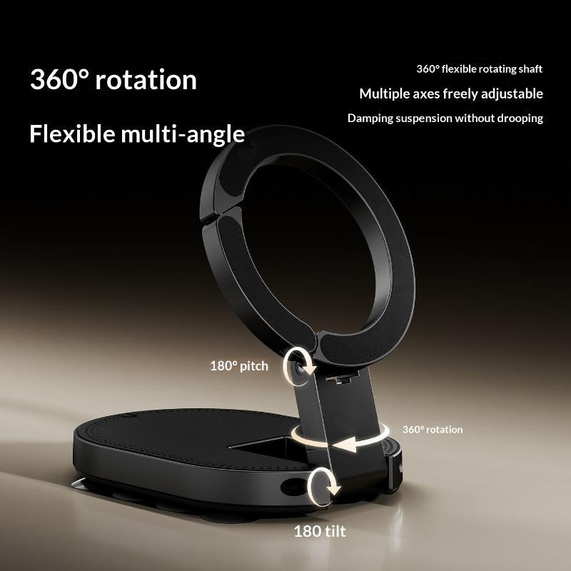 折りたたみ式回転式3in1ミニ吸盤式磁気カーフォンホルダー真 - Vacuum Chamber Small のレビューと価格