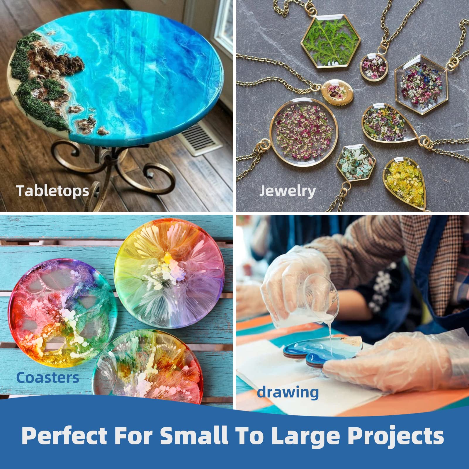 250ml-1000mlエポキシ樹脂キャスティングキット、気 - Resin Jewelry Kit のレビューと価格