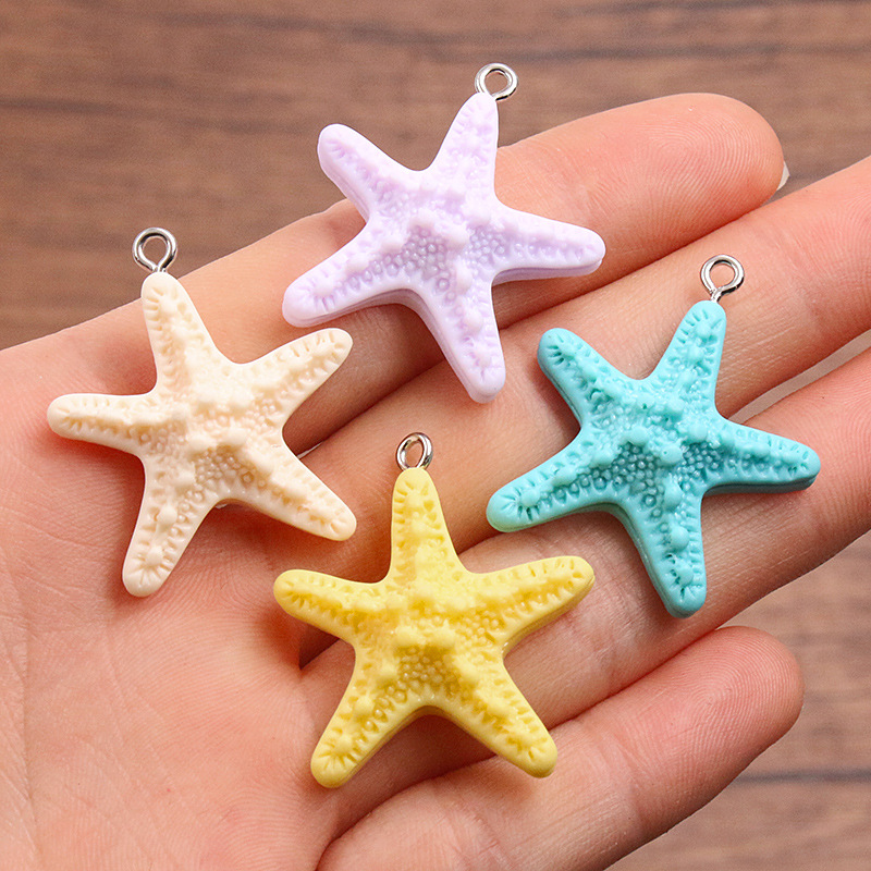10 個ドーパミンカラーヒトデ樹脂チャームオーシャンペンダン - Resin Crafts Diy のレビューと価格