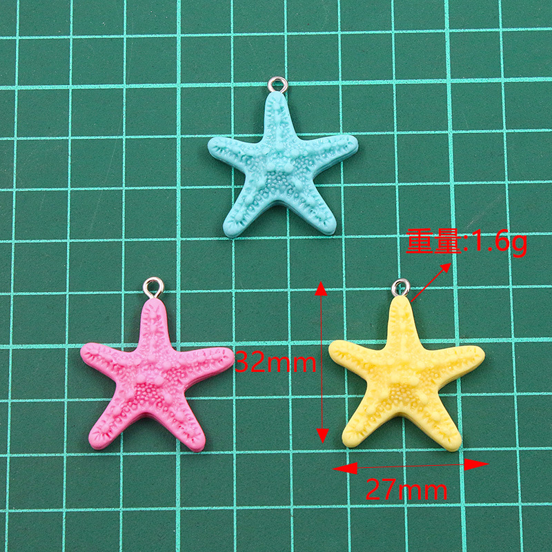 10 個ドーパミンカラーヒトデ樹脂チャームオーシャンペンダン - Resin Crafts Diy のレビューと価格