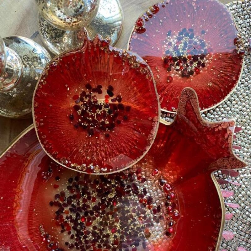 x6heザクロジオードコースターエポキシ樹脂カビハンドメイド - Geode Mold Silicone のレビューと価格