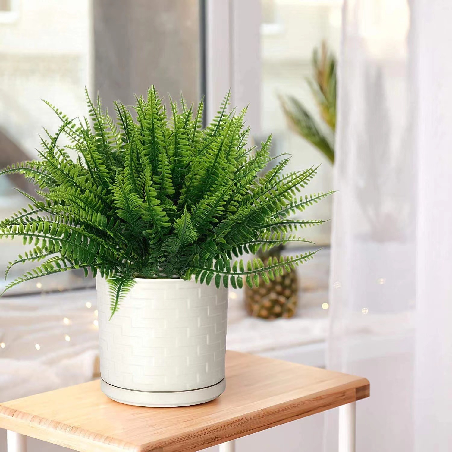 人工ペルシャシダの花と草の緑の葉フィッティングフラワーアレン - Terrarium Moss Art のレビューと価格