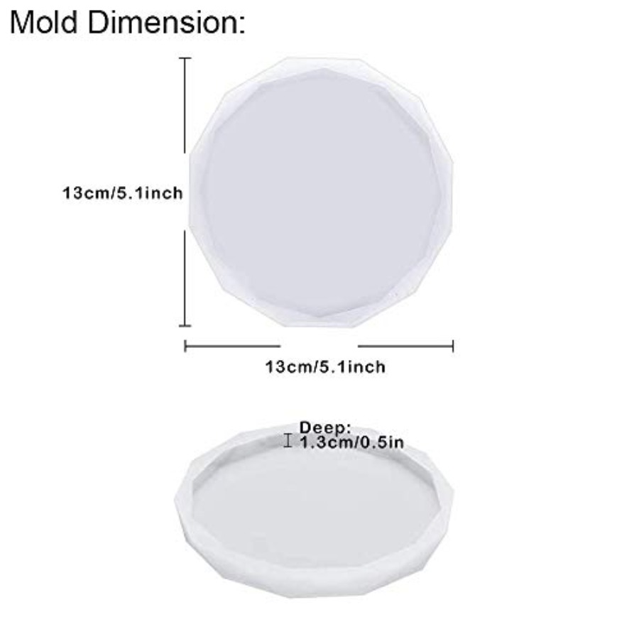4個入りコースター型 - ダイヤモンドエッジクリスタルとラウ - Geode Mold Silicone のレビューと価格