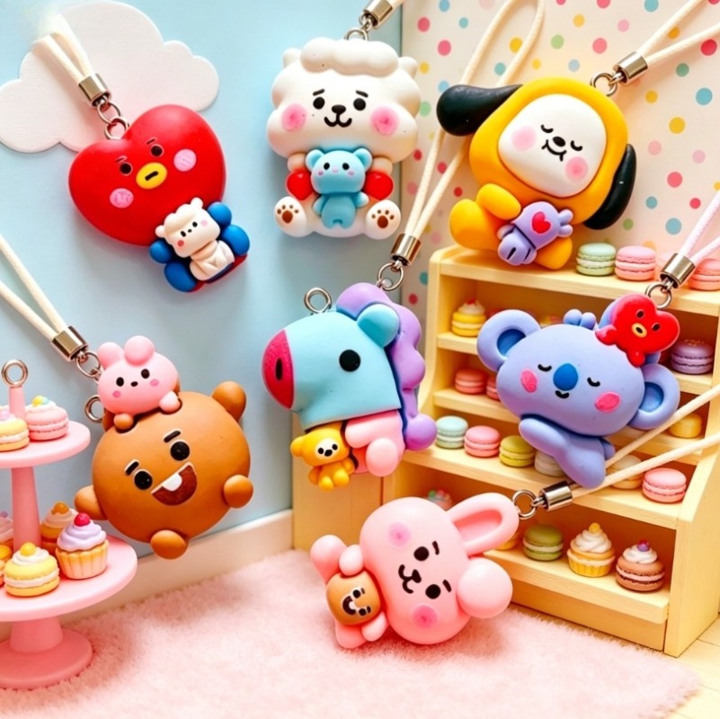 7 個 BT21 樹脂漫画チャーム DIY アクセサリークラ - Resin Craft Material のレビューと価格