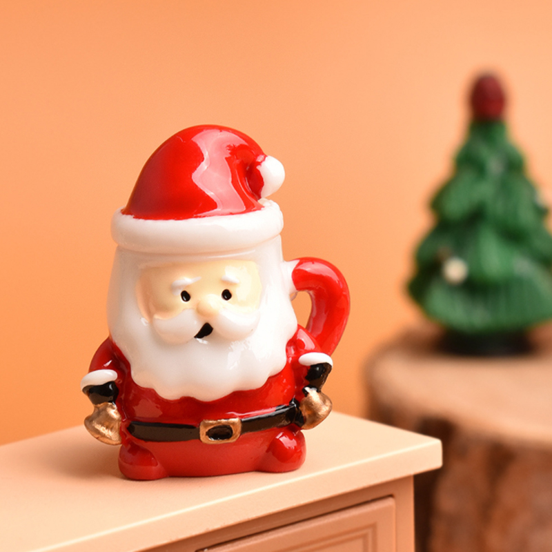 ミニサンタティーカップオーナメント - クリスマス工芸品、妖 - Resin Craft Material のレビューと価格