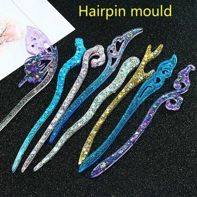 新しい透明ヘアピンシリコーン特殊金型樹脂 DIY ヘアジュエ - Resin Craft Material のレビューと価格
