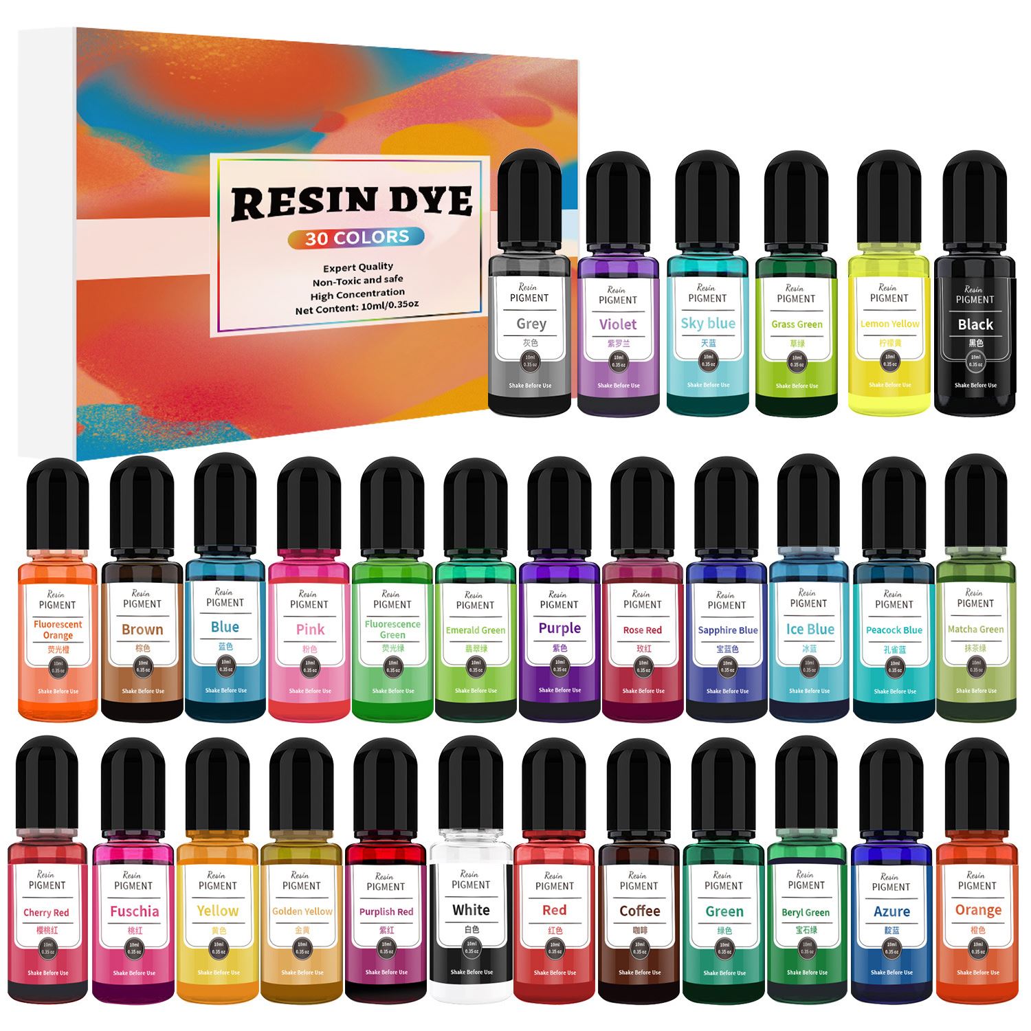 エポキシ樹脂顔料アートインク,アルコール,液体着色剤,インク - Resin Dye Alcohol のレビューと価格