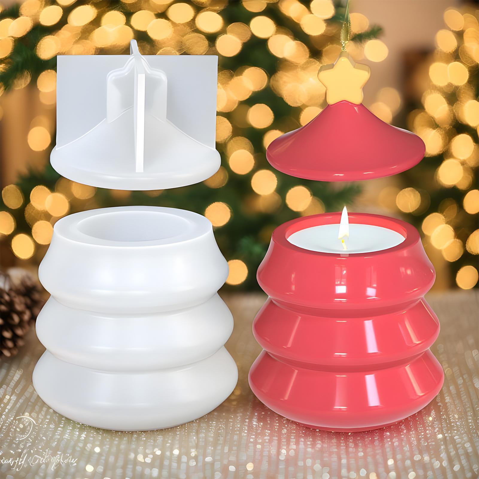 クリスマスツリー型ジャー型 DIY シリコンモールド 蓋付き - Resin Craft Workshop のレビューと価格