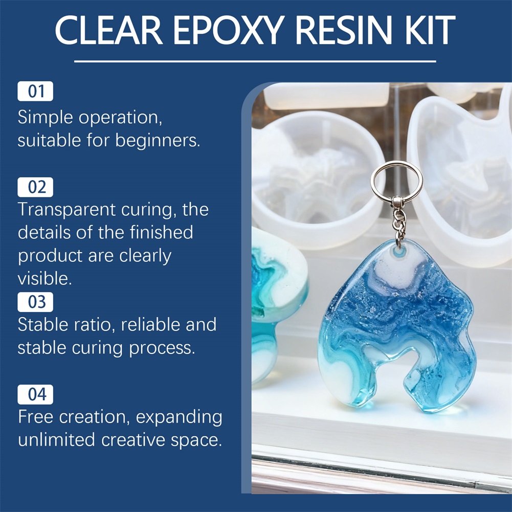 DIYクリスタルクリアエポキシ樹脂 1:1混合比 キャスティ - Resin Jewelry Kit のレビューと価格