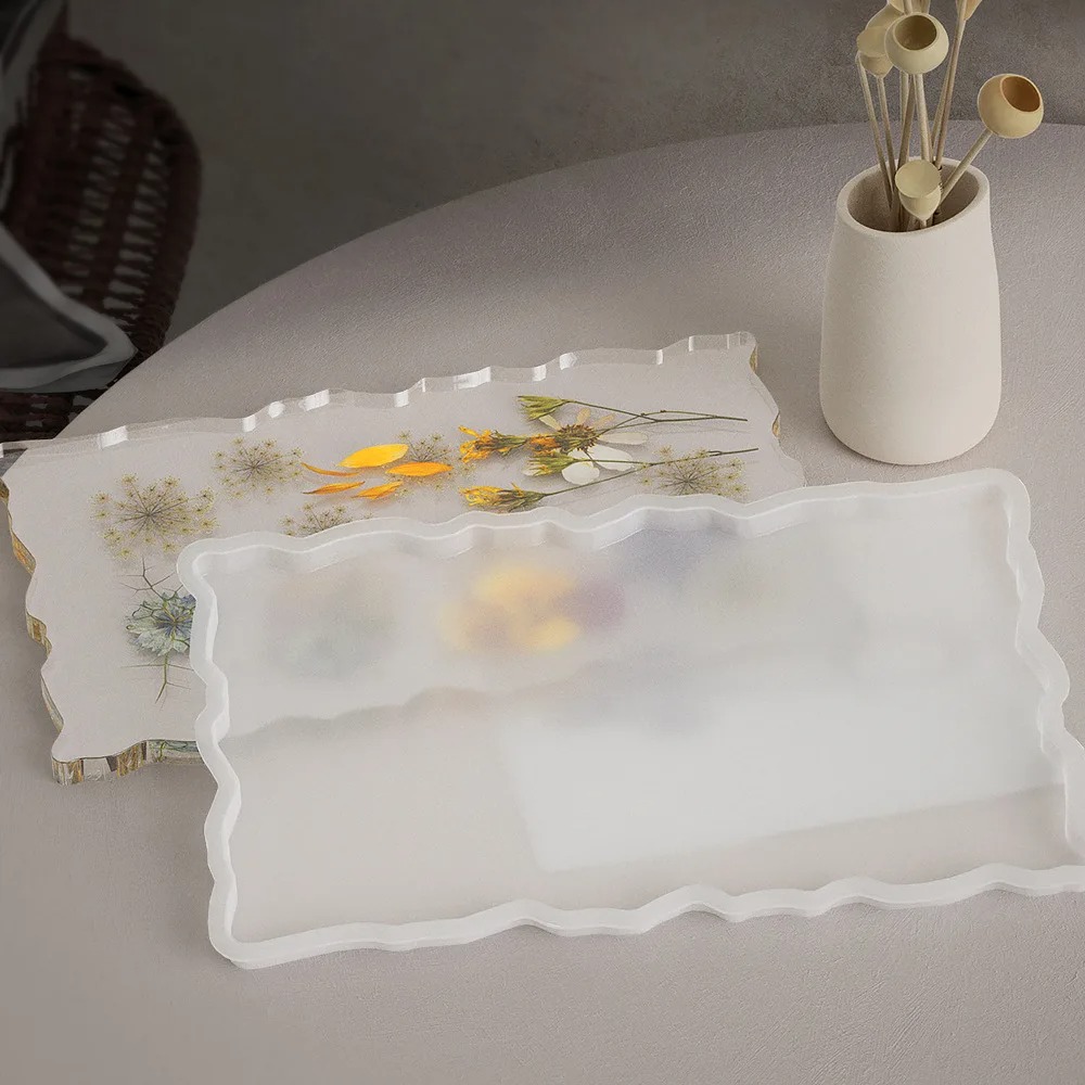 トレイエポキシ樹脂シリコンモールドDIY大型長方形ティープレ - Silicone Mold Tray のレビューと価格