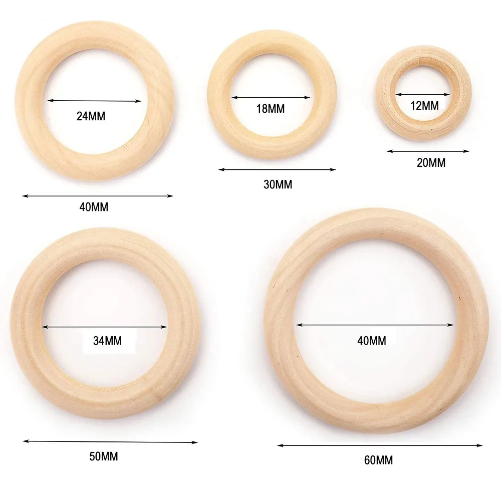 木製の手工芸品のリング,マクラメのアクセサリー,丸い木製のフ - Wood Ring Blank のレビューと価格
