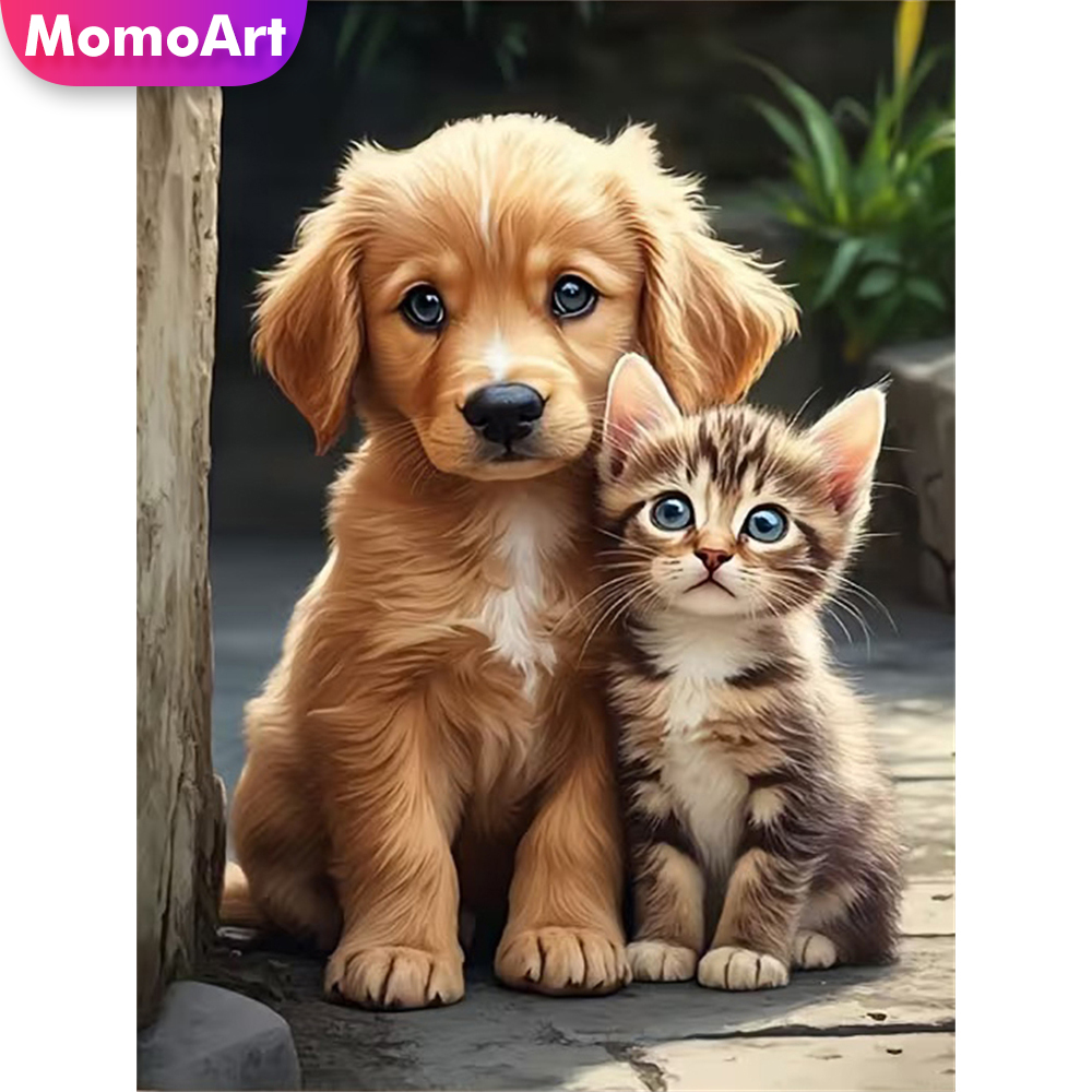 Momoart ダイヤモンド刺繍 犬 動物絵画 猫パターン  - Resin Craft For Beginners のレビューと価格