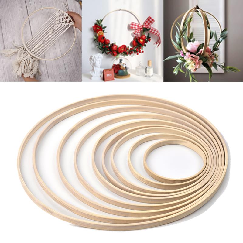 1/5個8-33センチメートル木製のdiy手作りキャッチャー - Wood Ring Blank のレビューと価格